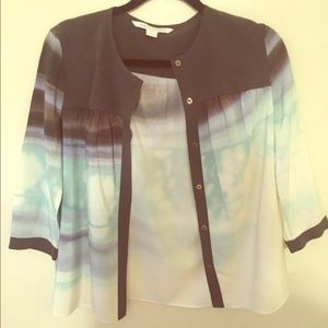 DVF 100% silk blouse